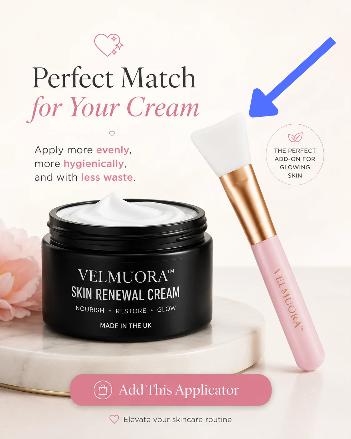 Complete Your Routine With The Velmuora™ Silicone Cream Applicator